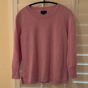 J. Crew Soft cashmere Pink Crew Neck Sweater